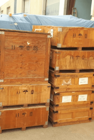 wooden boxes